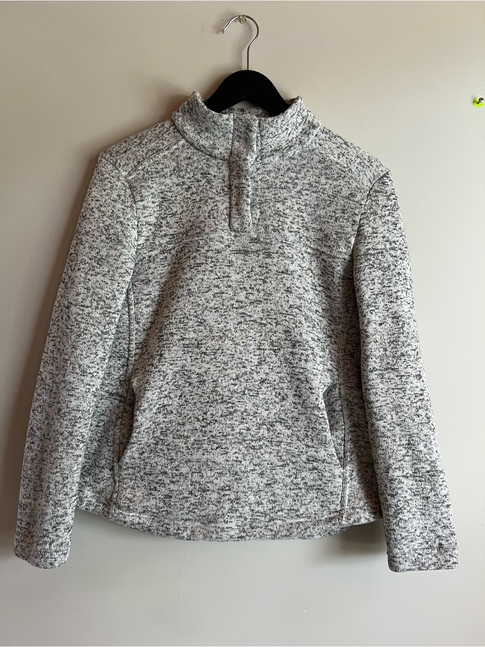 Freedom Trail Heather Gray Snap Neck Pullover Women’s Medium Cozy Casual Sweater